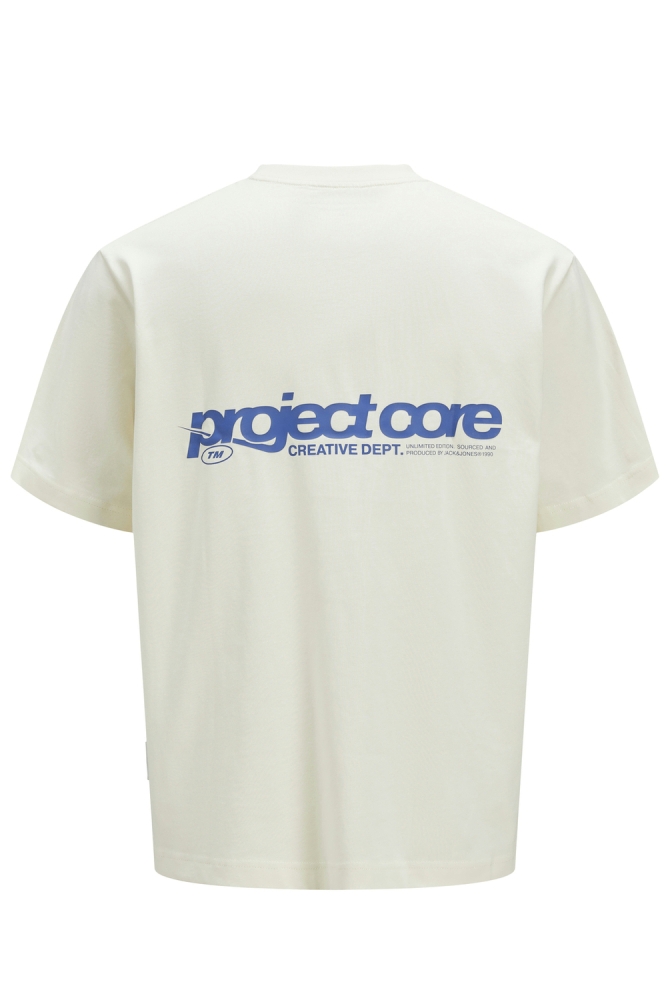 Jack & Jones beige heren t-shirt | Achteraanzicht
