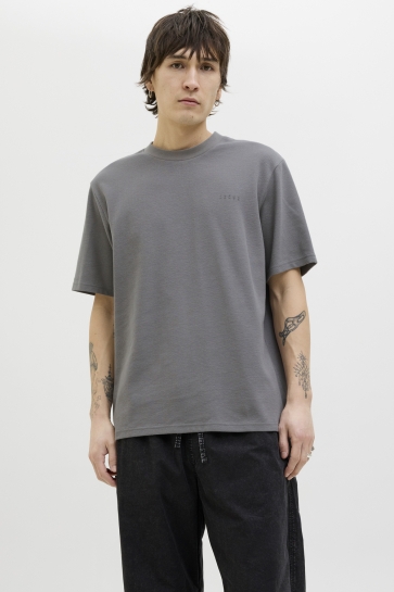 Jack & Jones T-shirt JCOPACER STRUCTURE TEE SS CREW NECK 12279906 GRAY FLANNEL