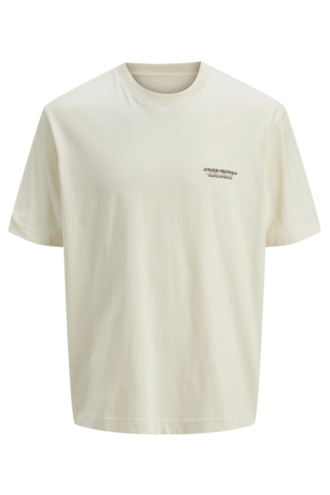Jack & Jones ecru heren t-shirt | Vooraanzicht