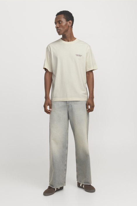 Jack & Jones ecru heren t-shirt | Model