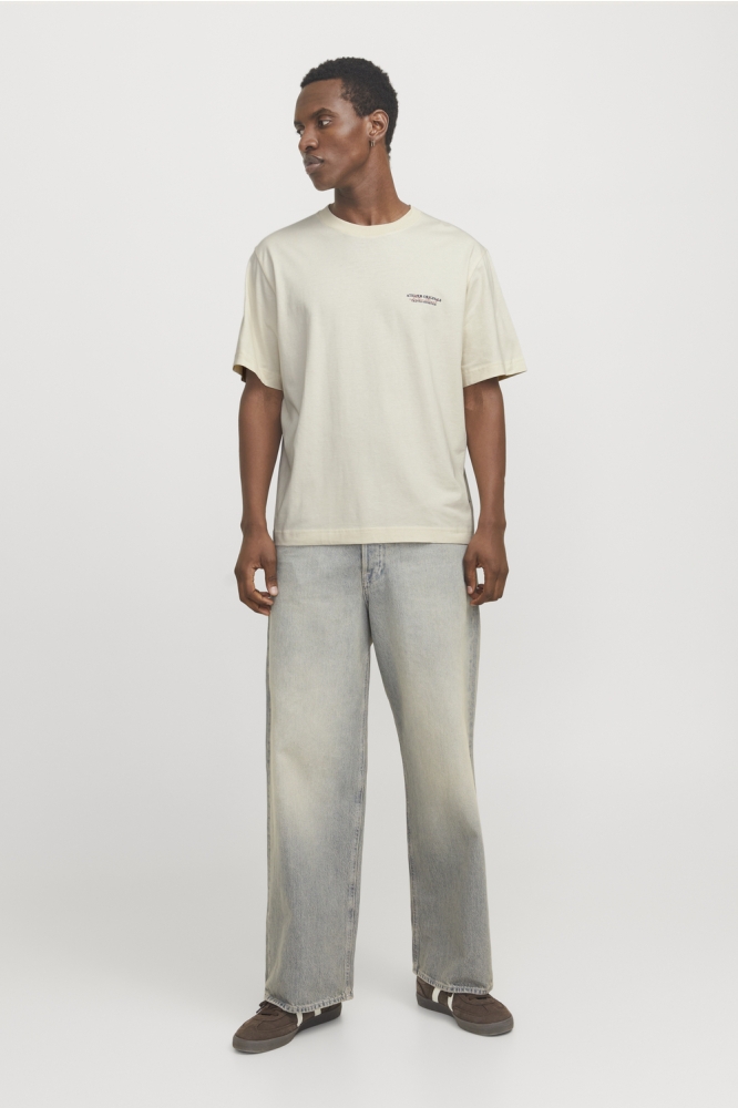 Jack & Jones ecru heren t-shirt | Model