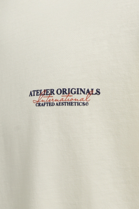 Jack & Jones ecru heren t-shirt | Kleurstaal