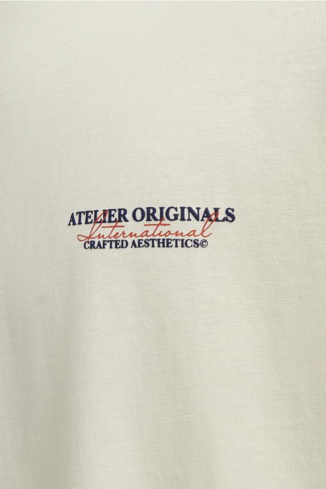 Jack & Jones ecru heren t-shirt | Kleurstaal