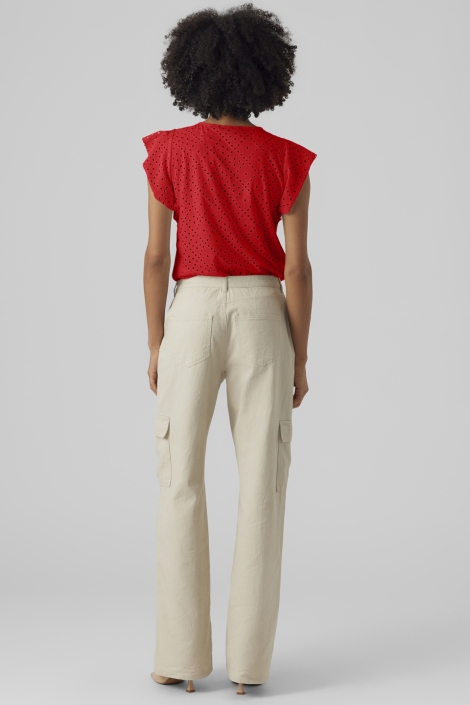 Vero Moda rode dames t-shirt | Model