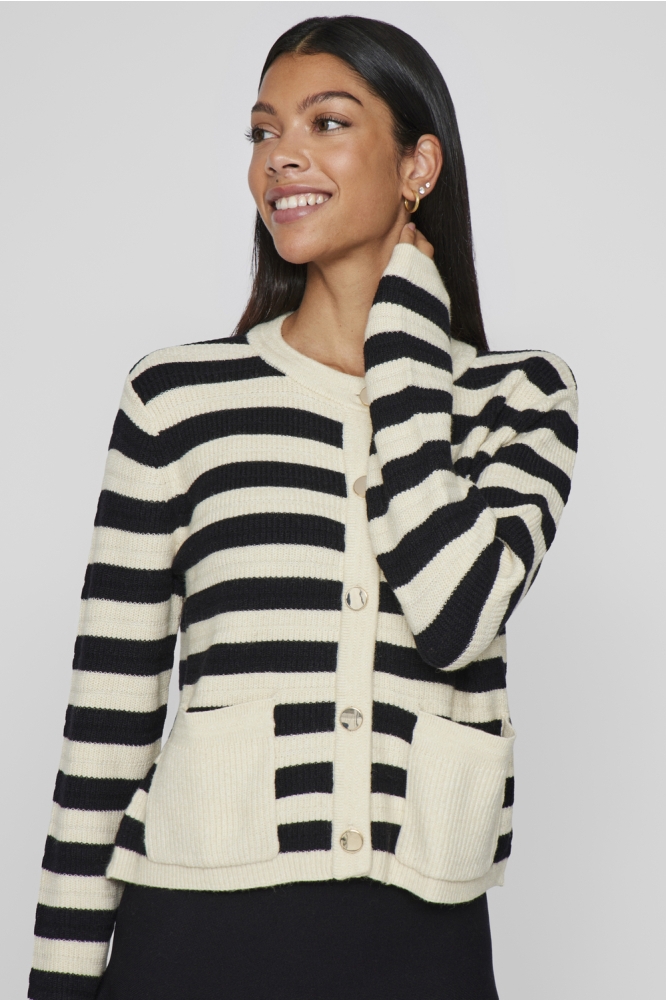 Vila beige dames vest | Close up