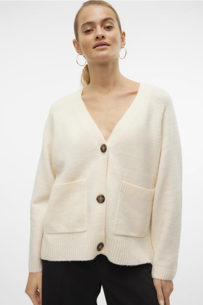 Vero Moda beige dames vest | Model vooraanzicht