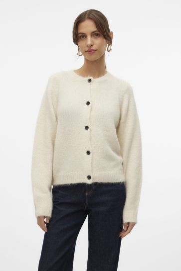 Vero Moda Vest VMNOVAH LS O-NECK BUTTON CARDI GA N 10320496 Birch