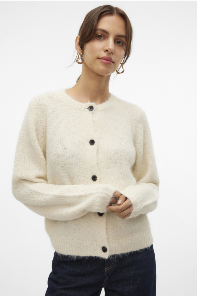Vero Moda beige dames vest | Model vooraanzicht