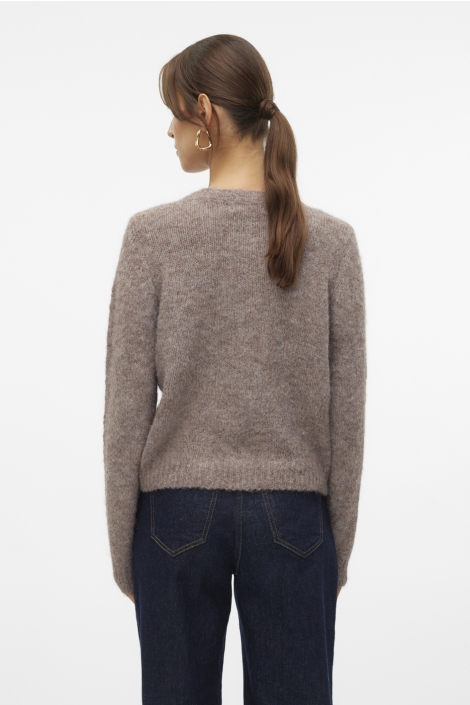 Vero Moda bruine dames vest | Model achteraanzicht