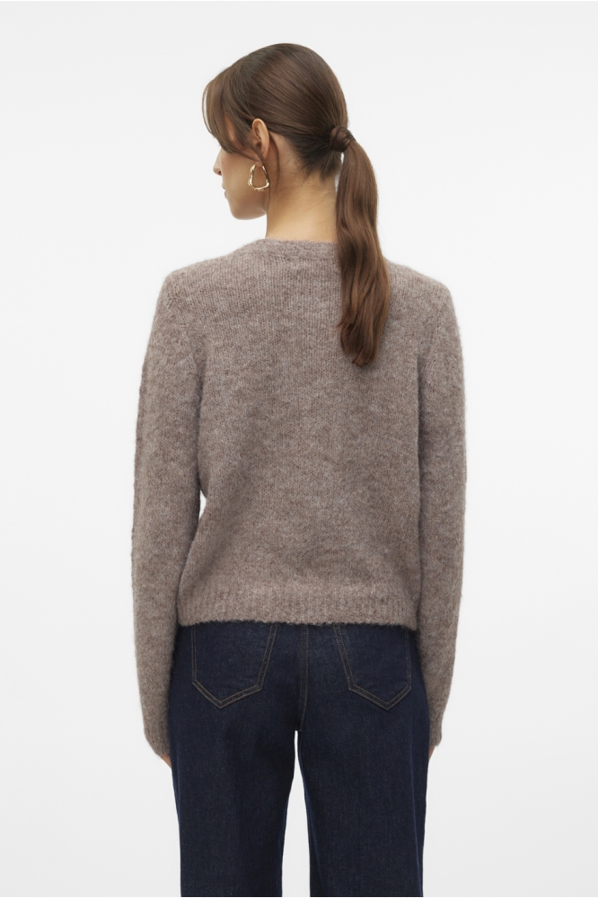 Vero Moda bruine dames vest | Model achteraanzicht