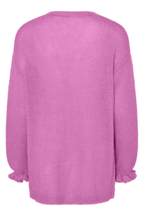 Pieces roze dames vest | Achteraanzicht