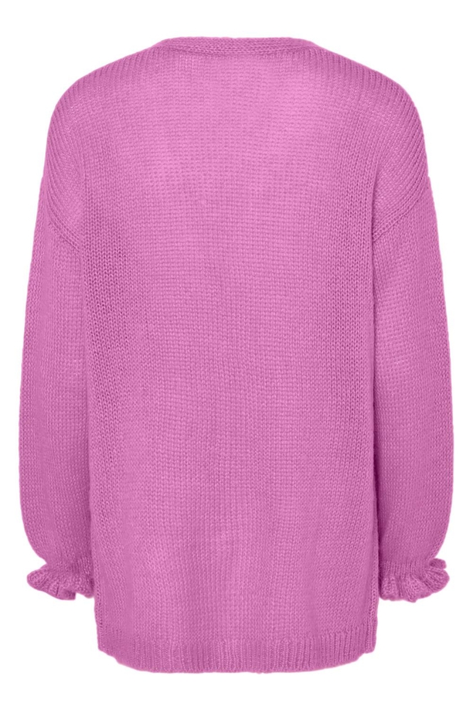 Pieces roze dames vest | Achteraanzicht
