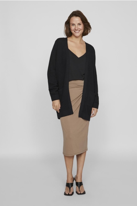 Vila zwarte dames vest | Model vooraanzicht