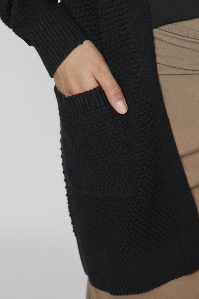 Vila zwarte dames vest | Close up