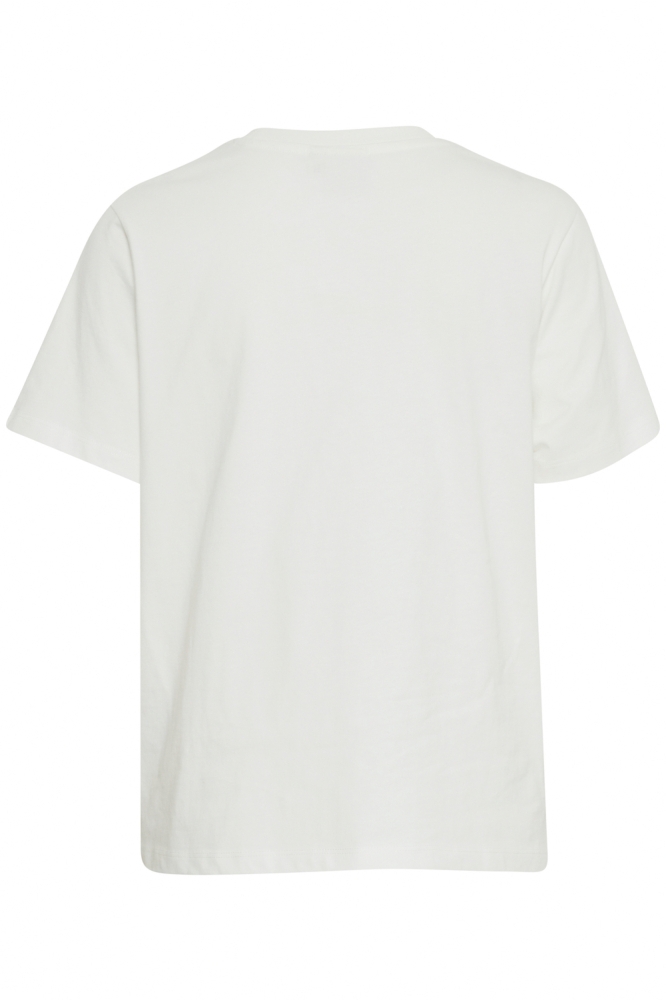 Ichi witte dames t-shirt | Achteraanzicht