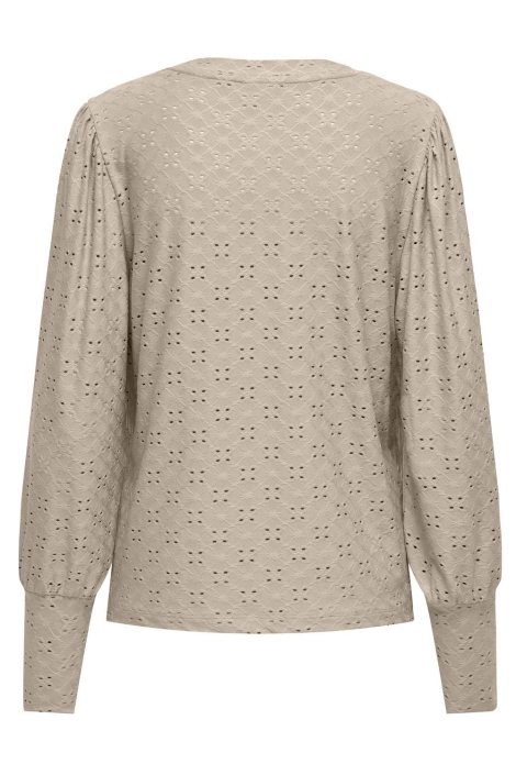 Jacqueline de Yong beige dames blouse | Achteraanzicht