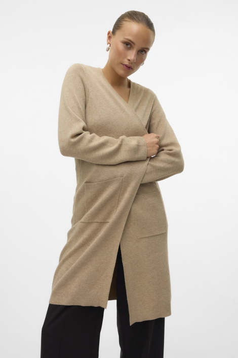 Vero Moda bruine dames vest | Model vooraanzicht