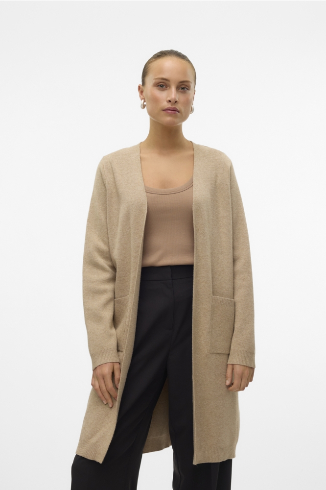 Vero Moda bruine dames vest | Model vooraanzicht