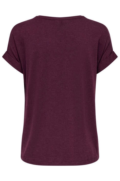 Only bordeaux dames t-shirt | Achteraanzicht