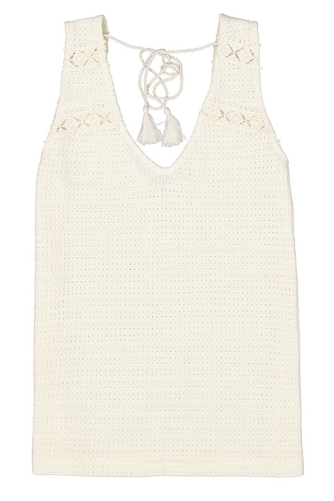 Garcia ecru dames top | Vooraanzicht