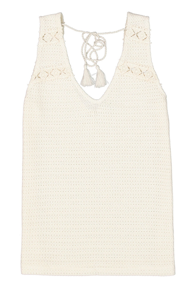 Garcia ecru dames top | Vooraanzicht