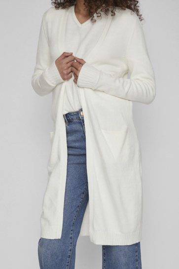 Vila Vest VIRIL LONG L/S KNIT CARDIGAN - NOO 14042770 WHITE ALYSSUM