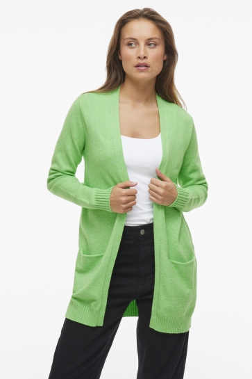 Vila Vest VIRIL OPEN L/S KNIT CARDIGAN - NOOS 14044041 SUMMER GREEN