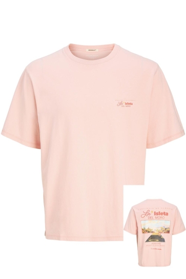Jack & Jones T-shirt JORALMERIA WORLD TEE SS CREW NECK 12276785 TICKLED PINK