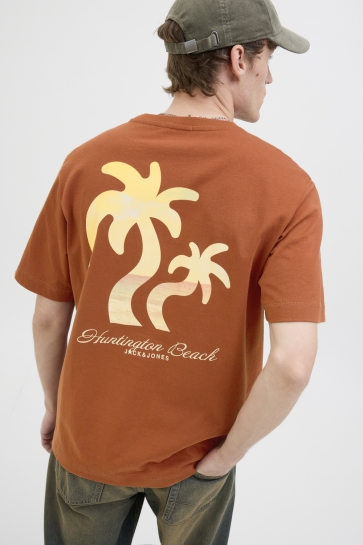 Jack & Jones T-shirt JORCANGGU SUMMER PICTURE TEE SS CN 12277229 ARABIAN SPICE