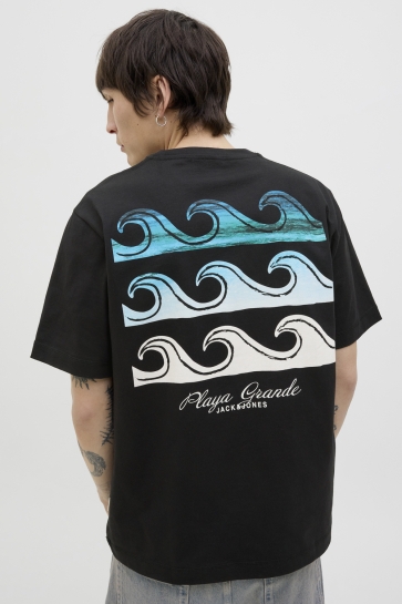 Jack & Jones T-shirt JORCANGGU SUMMER PICTURE TEE SS CN 12277229 BLACK