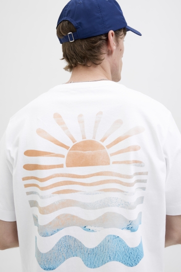 Jack & Jones T-shirt JORCANGGU SUMMER PICTURE TEE SS CN 12277229 BRIGHT WHITE
