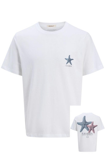 Jack & Jones T-shirt JORCANGGU ILLU TEE SS CREW NECK 12277228 BRIGHT WHITE