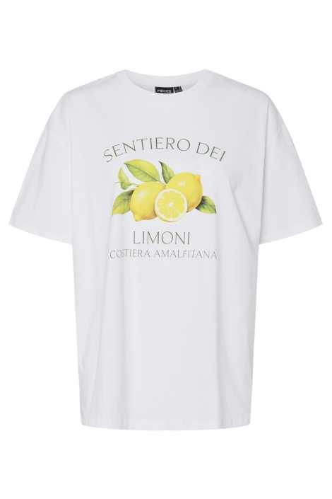 Pieces witte dames t-shirt | Vooraanzicht