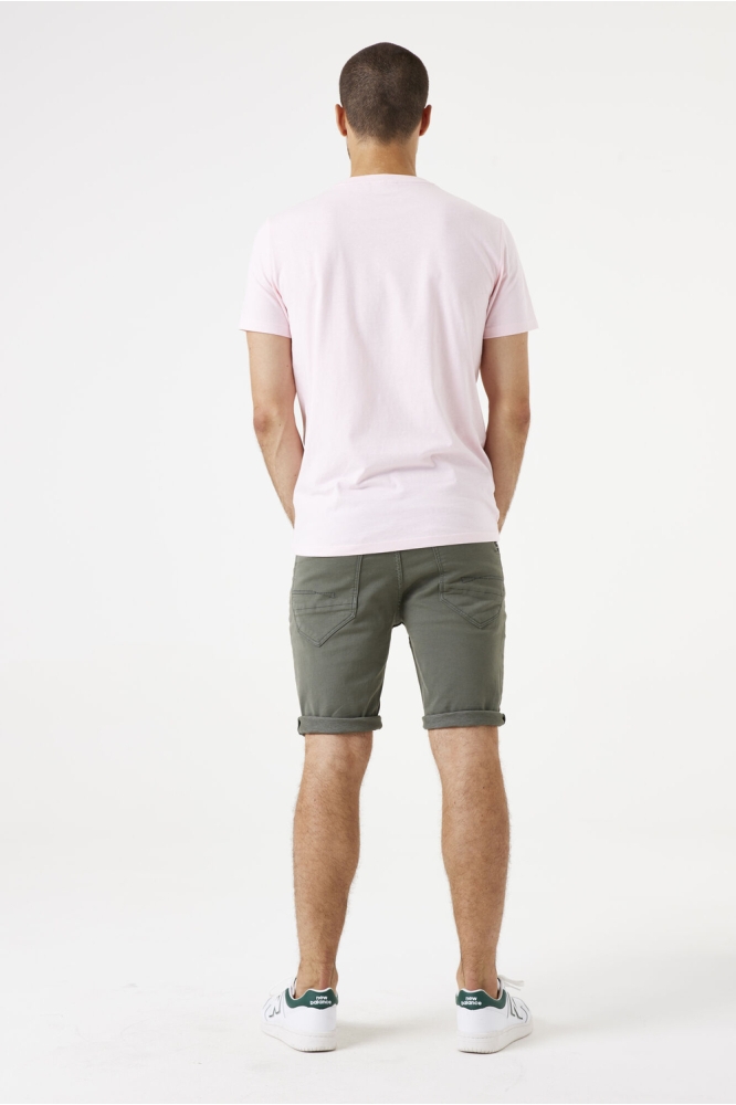 Garcia roze heren t-shirt | Model achteraanzicht