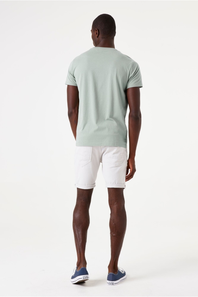 Garcia groene heren t-shirt | Model achteraanzicht