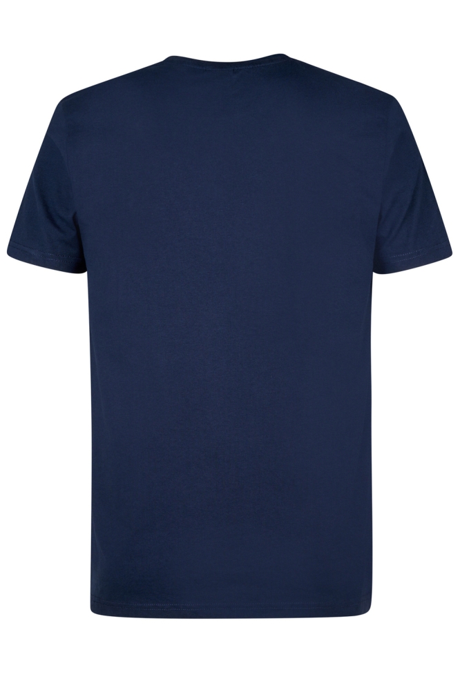 Petrol Industries blauwe heren t-shirt | Achteraanzicht