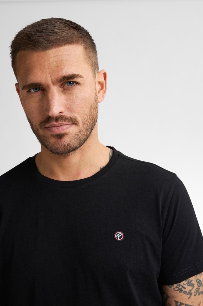 Petrol Industries zwarte heren t-shirt | Close up