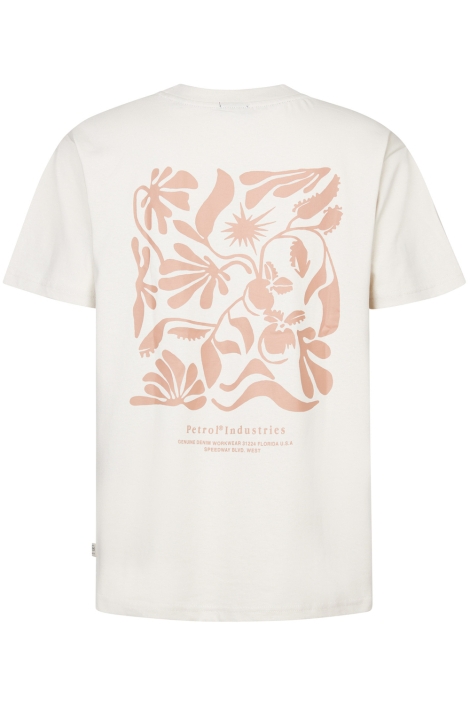 Petrol Industries beige heren t-shirt | Achteraanzicht