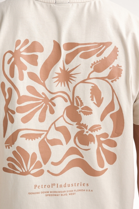 Petrol Industries beige heren t-shirt | Unique Selling Point
