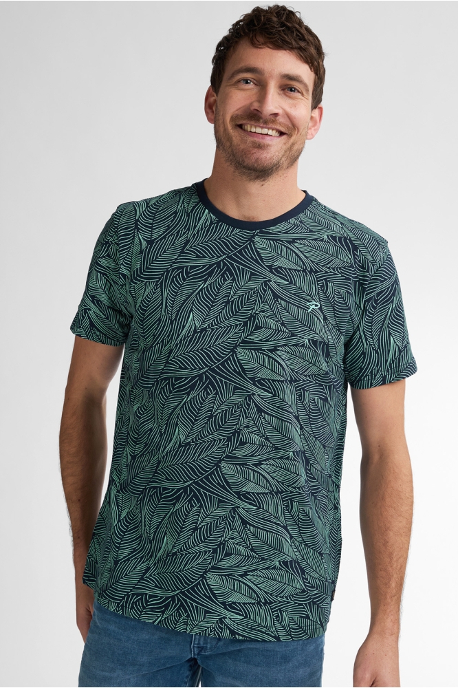 T SHIRT MET PRINT M 1050 TSR116 5178 Navy Blue