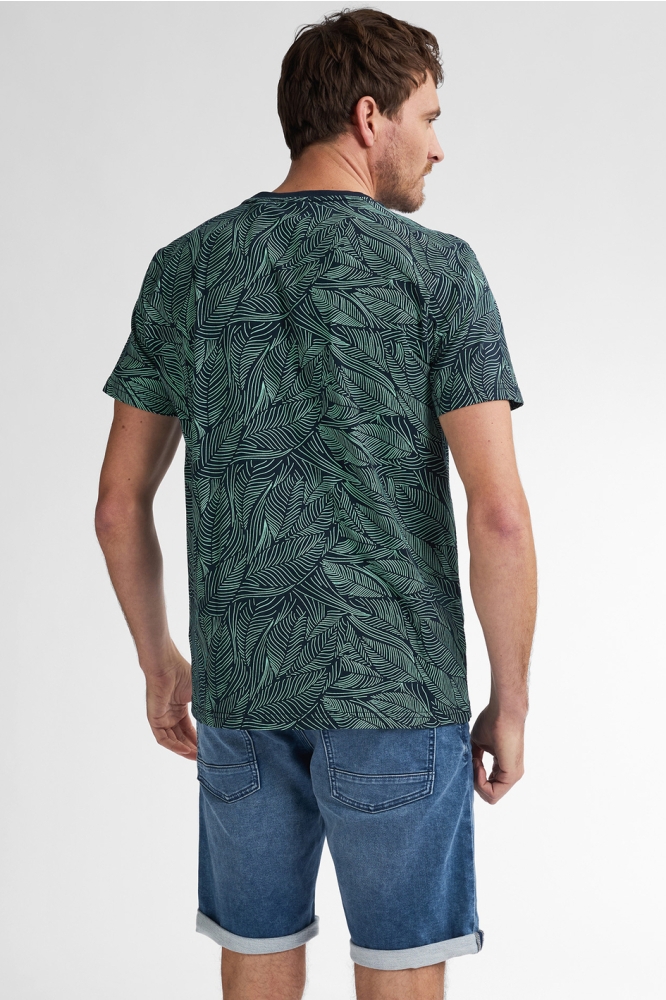 T SHIRT MET PRINT M 1050 TSR116 5178 Navy Blue