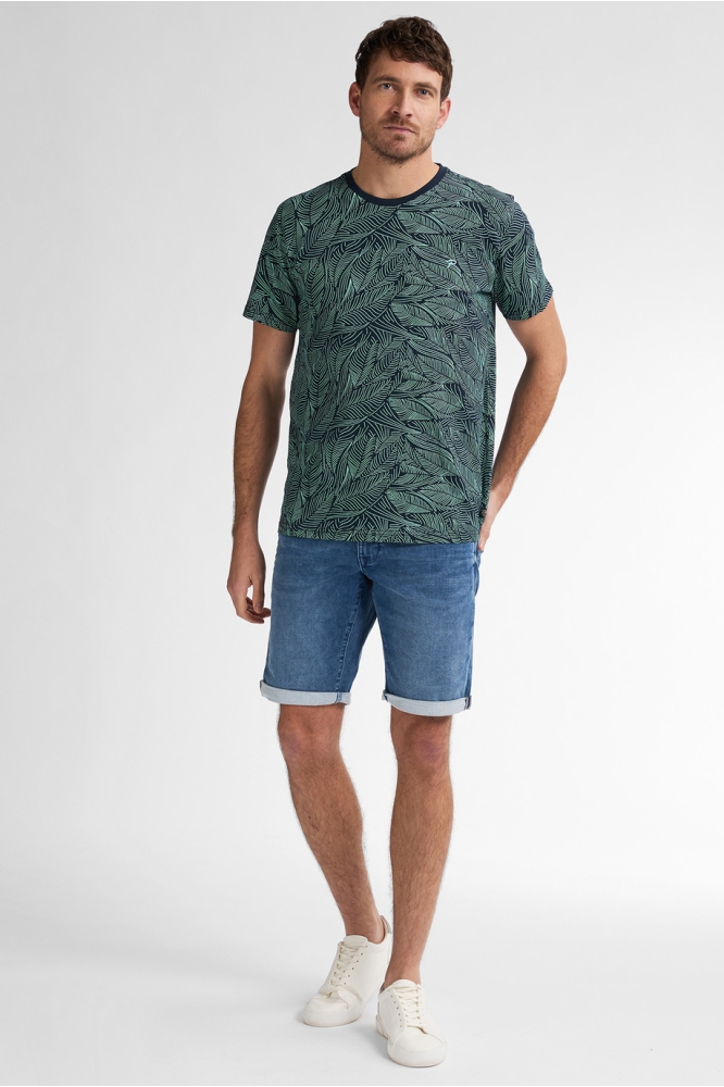 T SHIRT MET PRINT M 1050 TSR116 5178 Navy Blue