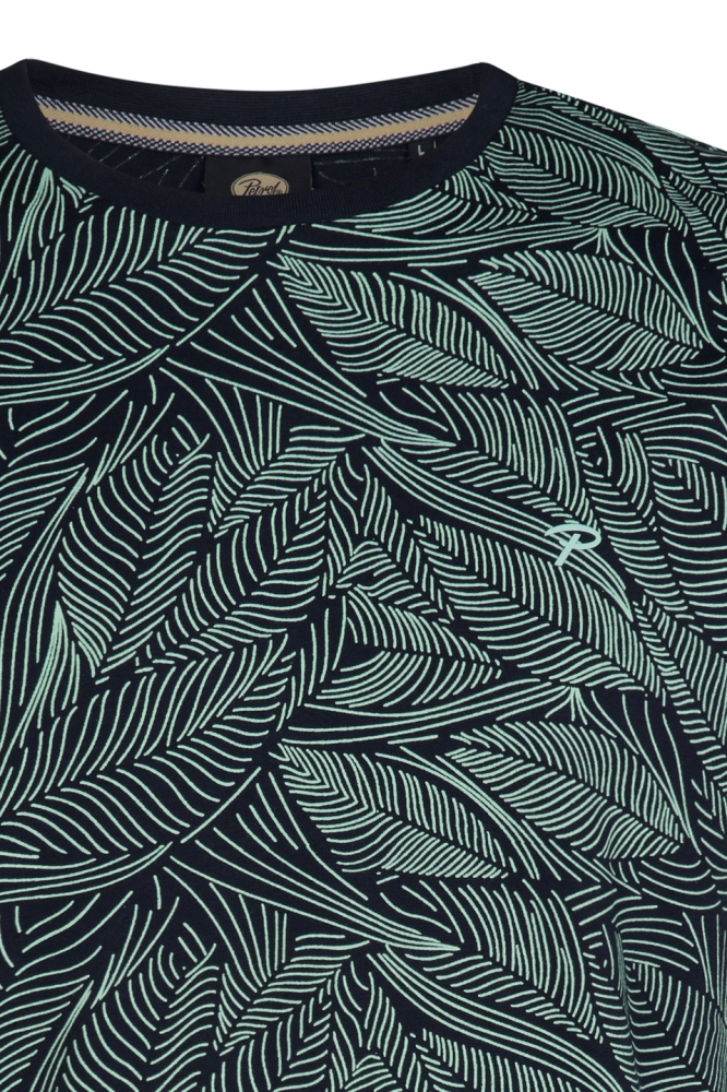 T SHIRT MET PRINT M 1050 TSR116 5178 Navy Blue