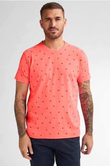 Petrol Industries T-shirt T SHIRT MET ALLOVER PRINT TSR118 3099 Fiery Coral