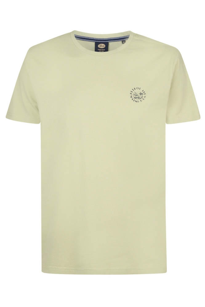 Petrol Industries groene heren t-shirt | Vooraanzicht