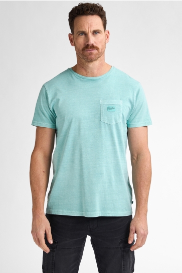 Petrol Industries T-shirt T SHIRT MET BORSTZAK M 1050 TSR632 5180 AQUA