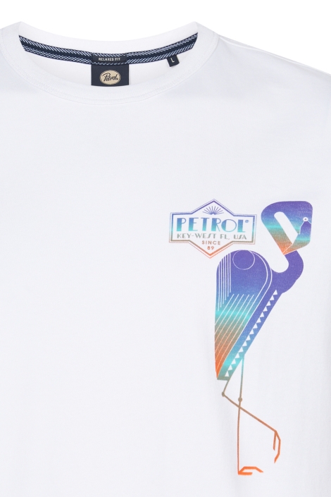 Petrol Industries witte heren t-shirt | Close up