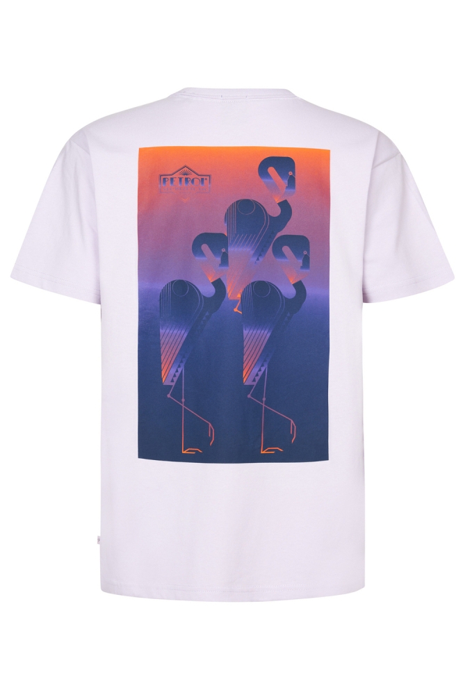 T SHIRT MET PRINT M 1050 TSR648 4111 LILAC GREY