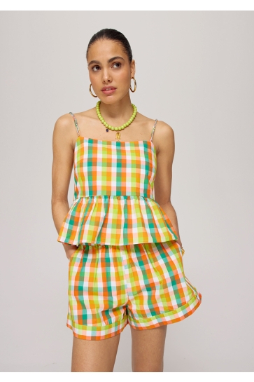 Harper & Yve Top DAY SS HS25C400 1214 check multi