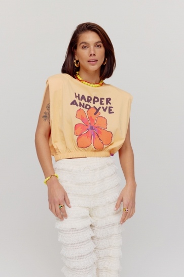 Harper & Yve T-shirt MUSCLE SS HS25Y304 810 peach